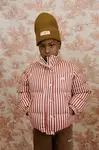 Detská bavlnená bunda Tinycottons STRIPES SHORT PADDED JACKET