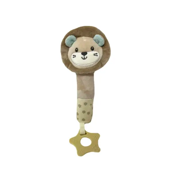 Tulilo Plyšová hračka s pískátkem a kousátkem Lvíček - béžová