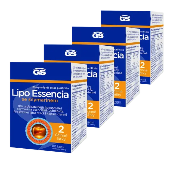 GS Lipo Essencia se silymarinem, 4 x 60 kapslí