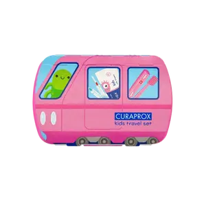 CURAPROX Travel set KIDS růžový