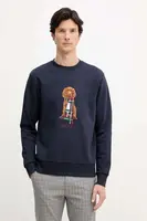 Bavlněná mikina Hackett London pánská, tmavomodrá barva, s aplikací, HM5800015