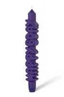 Dekorativní svíčka CandleHand Happy Birthday 23 cm fialová barva
