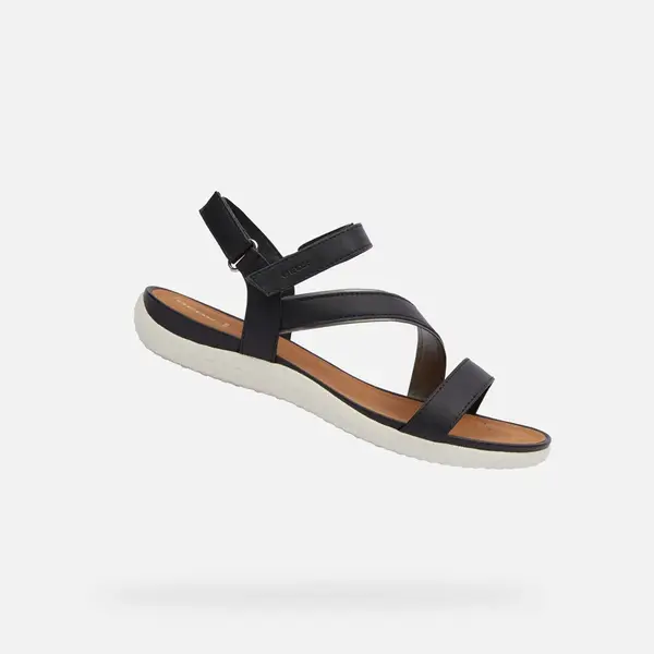 Black women's sandals Geox Vega - Women's