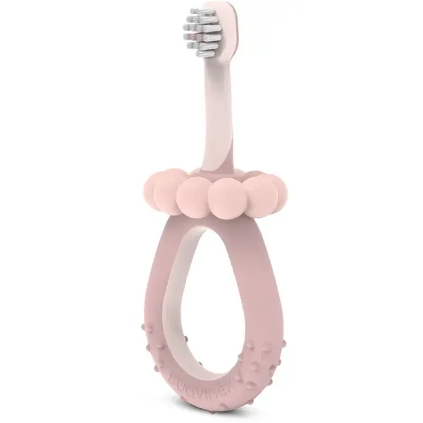 Suavinex Baby Training Toothbrush zubní kartáček pro děti 0-2 y Pink 1 ks