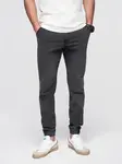 Ombre Men's JOGGERS denim pants with wash effect - grey