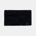 Čelenka s přídavkem vlny Tommy Hilfiger tmavomodrá barva, AW0AW17778