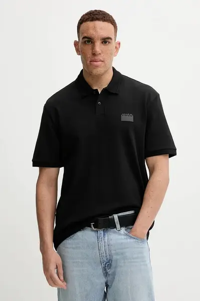 Bavlněné polo tričko HUGO Delastolo