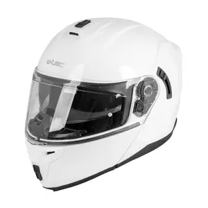 Výklopná přilba W-TEC Benidor bílá lesk XL (61-62)