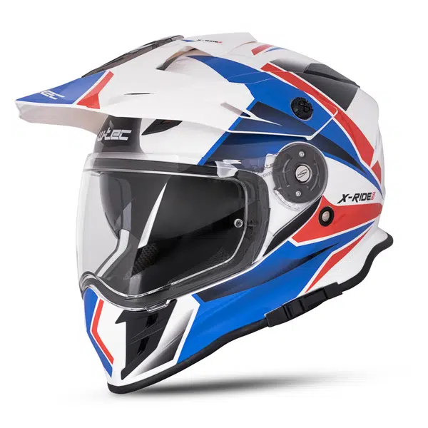 Moto přilba W-TEC Valso Graphic bílo-červeno-modrá M (57-58)