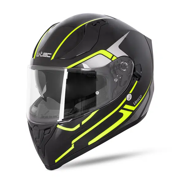 Integrální přilba W-TEC Vesco Glossy Black-Neon Yellow S (55-56)