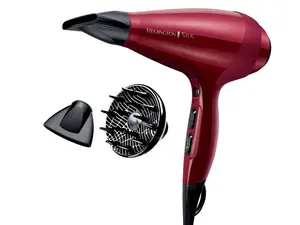 Fén na vlasy Remington Silk Dryer AC9096 - 2400 W, červený + dárek zdarma