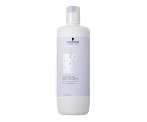 Neutralizační šampon pro posílení blond vlasů Schwarzkopf BlondMe Bond Repair Purple Shampoo - 1000 ml + dárek zdarma