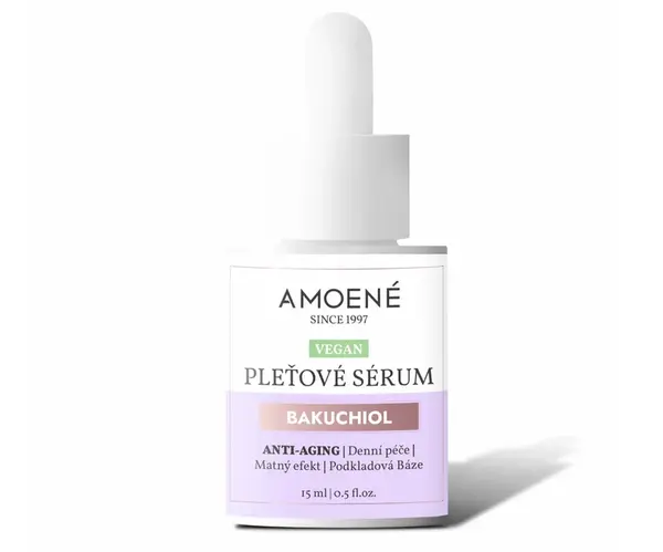 Pleťové bakuchiolové sérum s anti-aging efektem Amoené - 15 ml + dárek zdarma