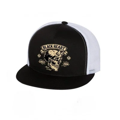 Kšiltovka BLACK HEART Devil Skull Trucker WHT bílá