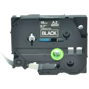 Kompatibilní páska s Brother TZ-S345/TZe-S345 18mm x 8m extr.adh. bílý tisk/černý podklad