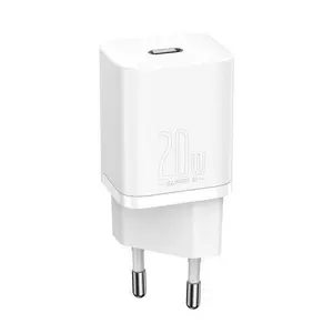 Baseus CCSUP-B02, Super Si, QC3.0, PD 20W, USB-C,  bílá