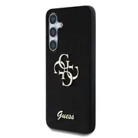 Zadní kryt Guess PU Fixed Glitter 4G Metal Logo pro Samsung Galaxy S25+, black