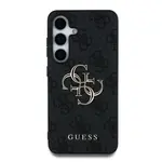 Zadní kryt Guess PU 4G Metal Logo pro Samsung Galaxy S25, šedá