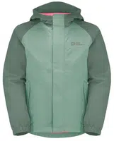 Jack Wolfskin Tucan K 164, granite green Dětská bunda na zip