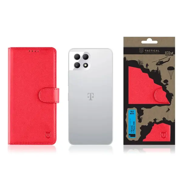 Flipové pouzdro Tactical Field Notes pro T-Mobile T Phone 2 5G, červená