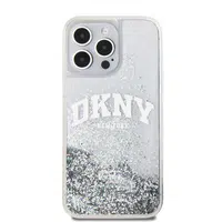Zadní kryt DKNY Liquid Glitter Arch Logo pro Apple iPhone 15 Pro Max, transparentní