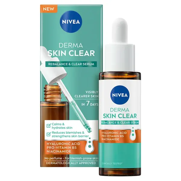 Nivea Regenerační a hloubkově hydratační pleťové sérum Derma Skin Clear Serum 30 ml