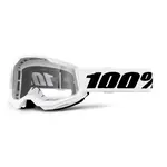 Dětské motokrosové brýle 100% Strata 2 Youth bílá, čiré plexi