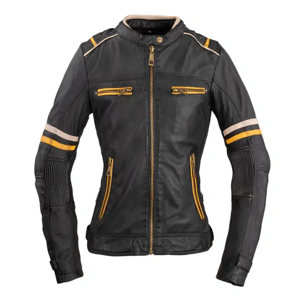 Dámská kožená moto bunda W-TEC Traction Lady černá S