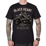 Triko BLACK HEART Motorcycle černá L