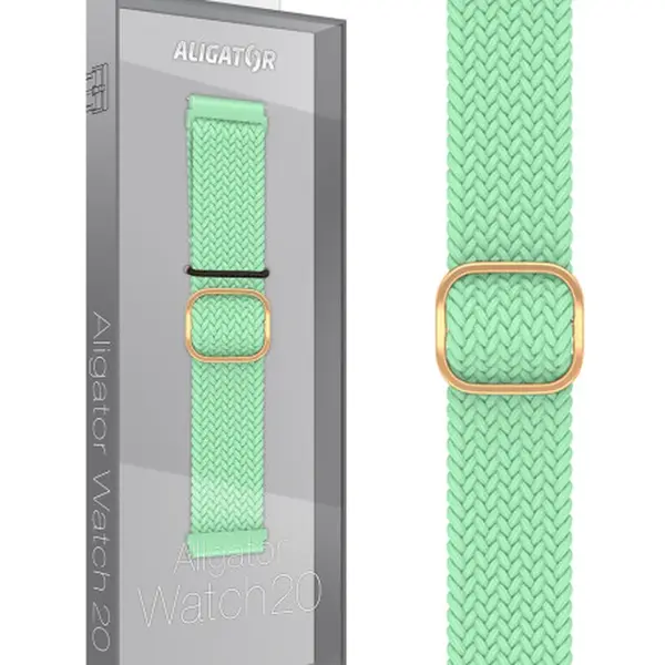 Textilní řemínek ALIGATOR 20mm, tyrkysová