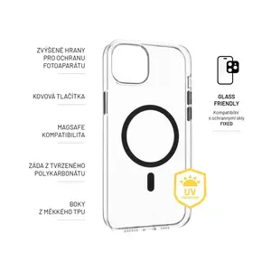 Zadní kryt FIXED MagPurity s podporou Magsafe pro Apple iPhone 15 Plus, čirá