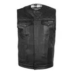 Kožená moto vesta W-TEC Losango Black 3XL