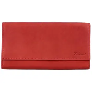 Dámská kožená peněženka červená - Delami Juse