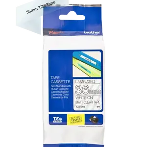 Brother TZe-M65, 36mm x 8m, bílý tisk/průsvitný matný podklad, originální páska