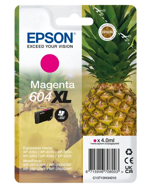 Epson 604XL T10H340 C13T10H34010 purpurová (cyan) originální cartridge