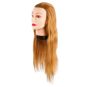 Cvičná hlava s umělými vlasy Eurostil Professional - světlá blond, 55-60 cm (02545) + dárek zdarma