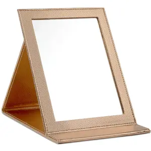 Kosmetické zrcátko se stojánkem Sibel Easel Champagne Gold - 18 x 24,5 cm, zlaté + dárek zdarma