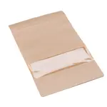 100 ks - Doypack vrecko s malým okienkom 110x185 + 65 mm, 250 ml, KRAFT/PET/CPP