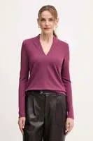 Halenka United Colors of Benetton dámská, fialová barva, hladká, 31NLD401X
