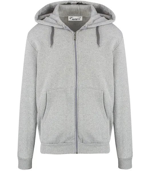 Pri Men's warm sweatshirt with a hood, plain, one-color