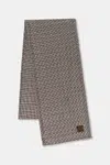 Vlněná šála Weekend Max Mara QUANTUM dámská, hnědá barva, vzorovaná, 2525546045600