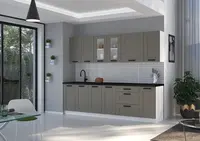 Kuchyňská linka 260 cm Luna 3 Barva korpusu: Bílá, Barva dvířek: Clay Grey