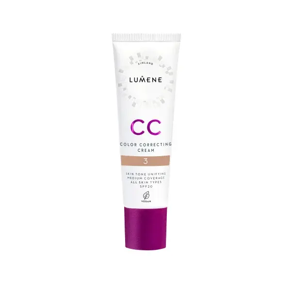 Lumene CC Color Correcting Cream SPF20 tónovaný pleťový CC krém - 3 30 ml