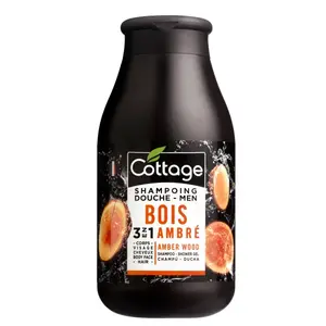 Cottage Shampoo-Shower Gel Men Amber Wood šampon a sprchový gel pro muže 3v1 jantarové dřevo 250 ml