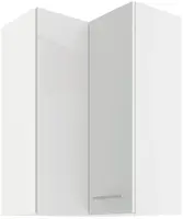 Horní rohová skříňka Lara 60x60 GN-90 2F (90°) Barva korpusu: Bílá, Barva dvířek: Bílý lesk