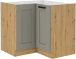 Spodní rohová skříňka Luna 90x90 DN 2F BB Barva korpusu: Dub artisan, Barva dvířek: Clay Grey
