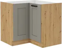 Spodní rohová skříňka Luna 90x90 DN 2F BB Barva korpusu: Dub artisan, Barva dvířek: Clay Grey