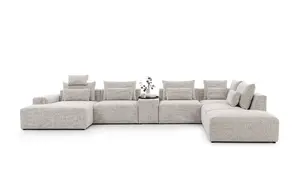 Sedací souprava Bastia 5 Provedení: Pravá U, látka: Castel 79