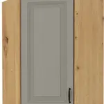 Horní rohová skříňka Stilo 60x60 GN-90 1F (45°) Barva korpusu: Dub artisan, Barva dvířek: Clay Grey