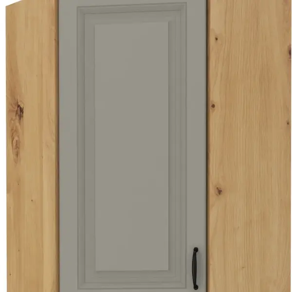 Horní rohová skříňka Stilo 60x60 GN-90 1F (45°) Barva korpusu: Dub artisan, Barva dvířek: Clay Grey